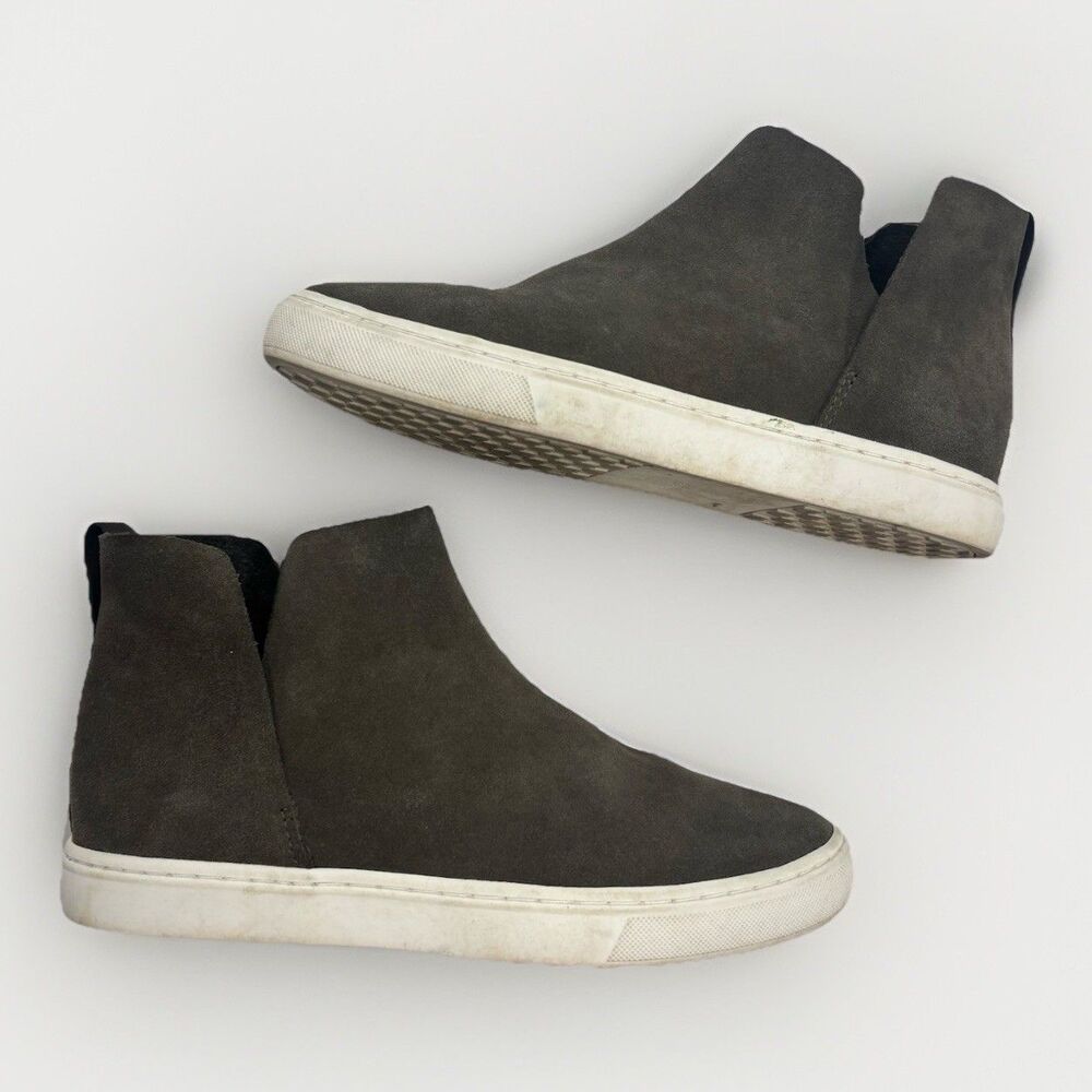 Birdies Shoes Womens Size 8 Falcon Suede Booties Olive Green Ankle